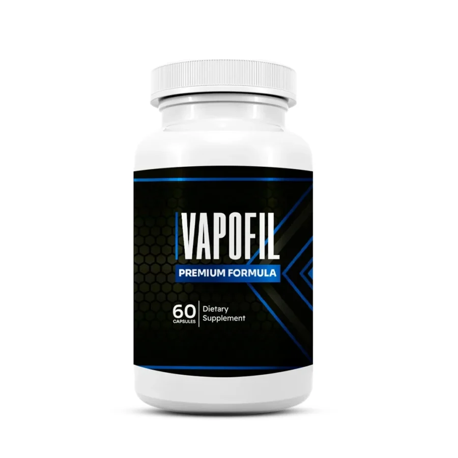 VapoFil Premium Formula men's supplement bottle, 60 capsules